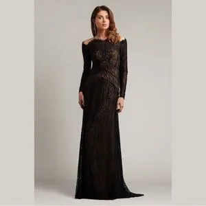 【TADASHI SHOJI】黒檀ディープVイラシオンドレス 00000000_zi_f31c9eaf-c337-48f3
